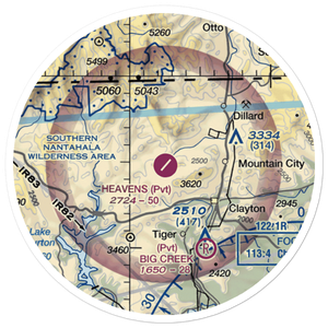 Heaven's Landing Airport (GE99) VFR Sectional Sticker (20 mile)