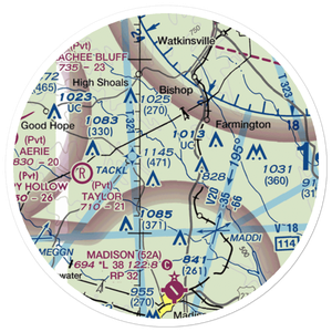 Southern Oaks Airport (GE35) VFR Sectional Sticker (20 mile)