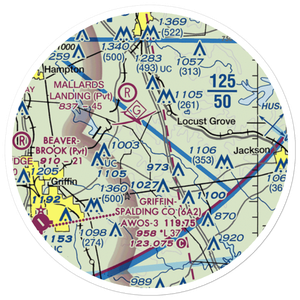 River Bend Airport (GE33) VFR Sectional Sticker (20 mile)
