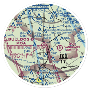 Sandy Hill Airport (GE30) VFR Sectional Sticker (20 mile)