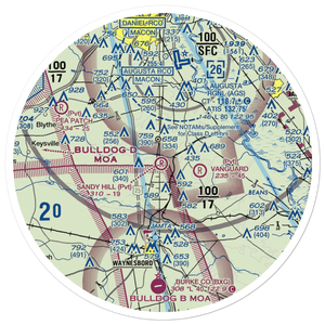 Sandy Hill Airport (GE30) VFR Sectional Sticker (30 mile)
