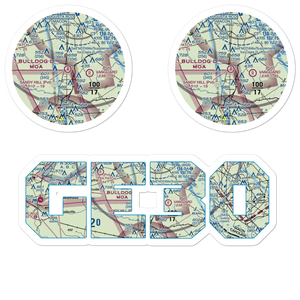 Sandy Hill Airport (GE30) VFR Sectional Sticker Pack