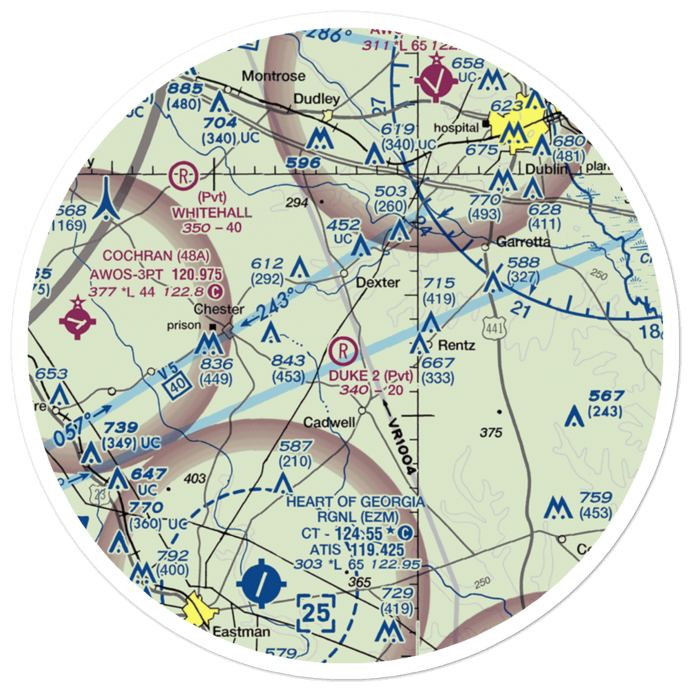 Duke Strip 2 (GE26) VFR Sectional Sticker (30 mile) 