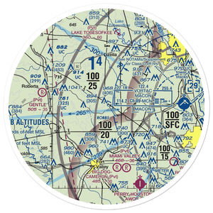 Hutto Farm Airport (GE25) VFR Sectional Sticker (30 mile)