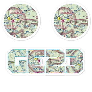 Winge Farms Airport (GE23) VFR Sectional Sticker Pack