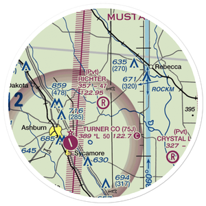 Richter Airpark (GE12) VFR Sectional Sticker (20 mile)