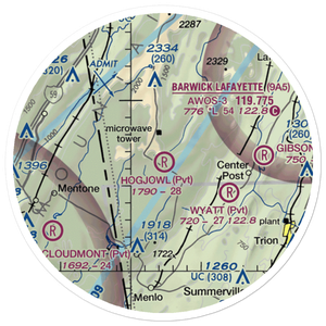 Hogjowl Airport (GE11) VFR Sectional Sticker (20 mile)