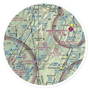 Hogjowl Airport (GE11) VFR Sectional Sticker (30 mile)
