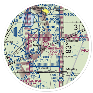Christians Folly Airport (GE01) VFR Sectional Sticker (20 mile)