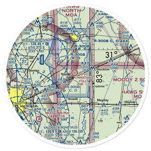 Christians Folly Airport (GE01) VFR Sectional Sticker (30 mile)