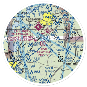 Grayhill Airport (GA98) VFR Sectional Sticker (20 mile)