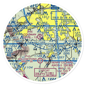 Mc Lendon Airport (GA94) VFR Sectional Sticker (20 mile)