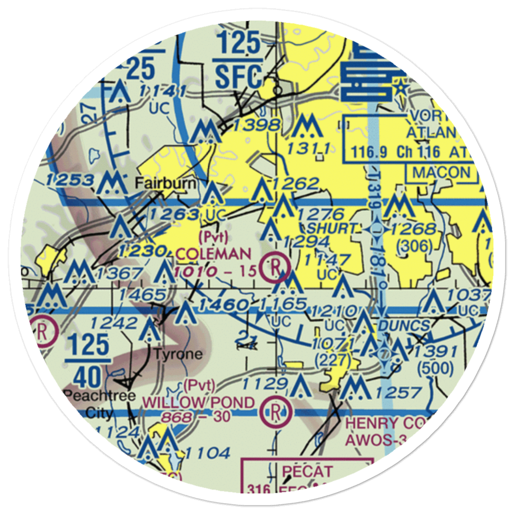 Beck Field (GA92) VFR Sectional Sticker (20 mile) 