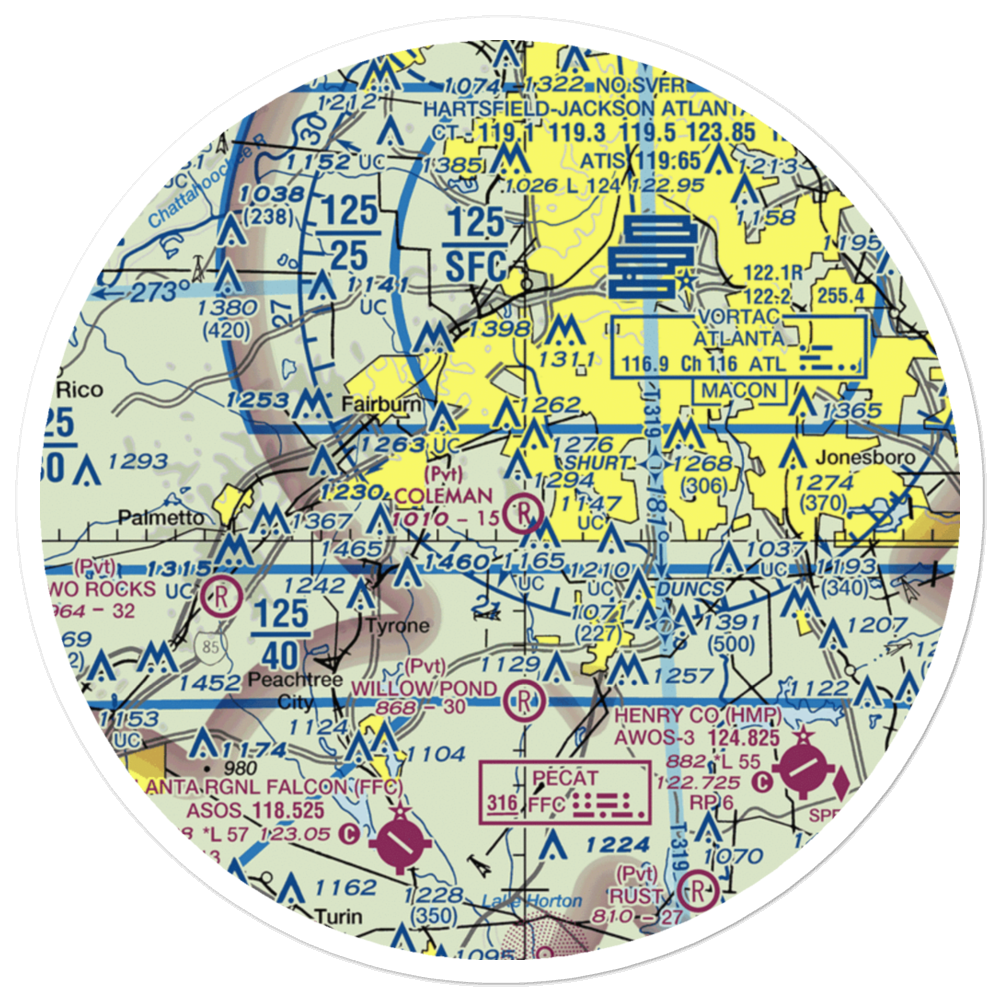 Beck Field (GA92) VFR Sectional Sticker (30 mile) 