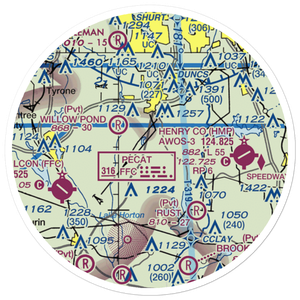 Adams Airport (GA91) VFR Sectional Sticker (20 mile)