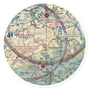 High Valley Airpark (GA87) VFR Sectional Sticker (30 mile)