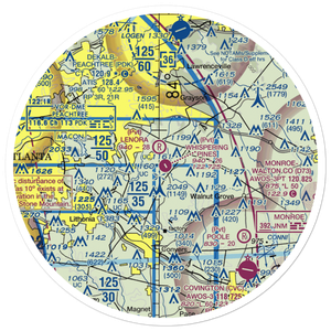 Whispering Pines Airport (GA80) VFR Sectional Sticker (30 mile)