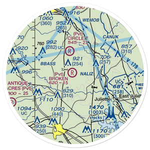 Broken Ranch Airport (GA76) VFR Sectional Sticker (20 mile)