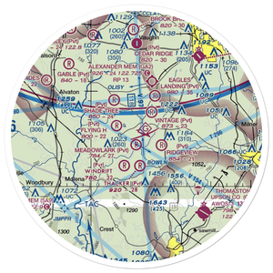 Meadowlark Airport (GA75) VFR Sectional Sticker (30 mile)