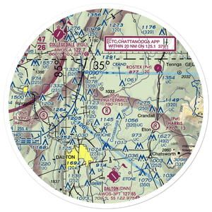 Pratermill Flight Park Airport (GA72) VFR Sectional Sticker (30 mile)