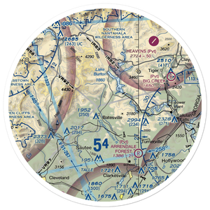 King Sky Ranch Airport (GA67) VFR Sectional Sticker (30 mile)
