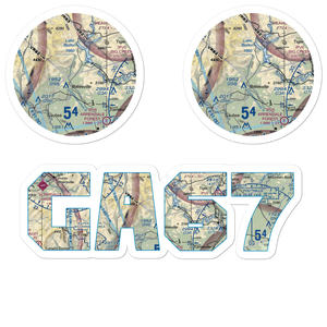 King Sky Ranch Airport (GA67) VFR Sectional Sticker Pack