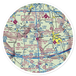 Cedar Ridge Airport (GA62) VFR Sectional Sticker (30 mile)