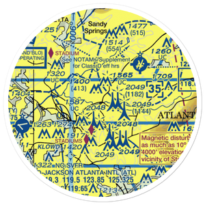 Rollins Airport (GA53) VFR Sectional Sticker (20 mile)