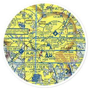 Rollins Airport (GA53) VFR Sectional Sticker (30 mile)