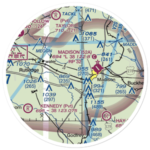 Dream Team Airport (GA50) VFR Sectional Sticker (20 mile)