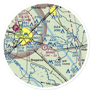 Bivins Airport (GA47) VFR Sectional Sticker (20 mile)