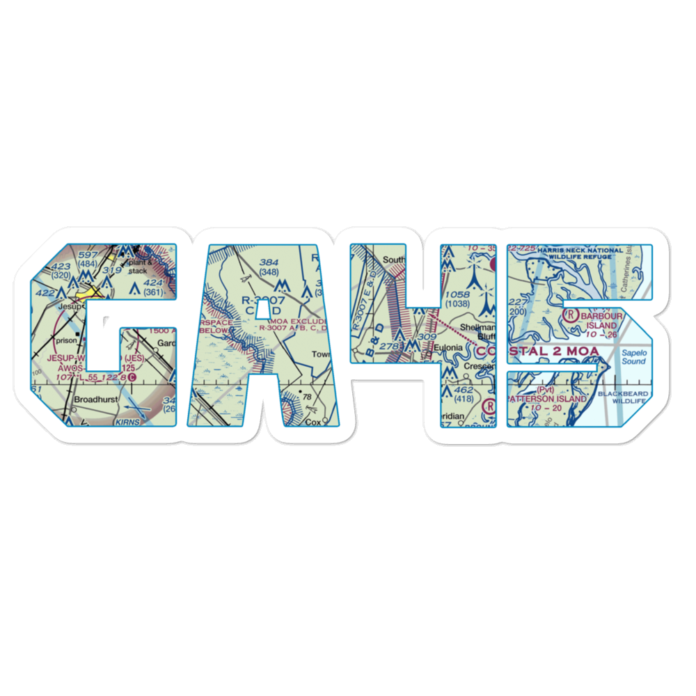 Townsend Air Strip (GA45) VFR Sectional Sticker 