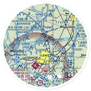 Richards Airport (GA44) VFR Sectional Sticker (20 mile)