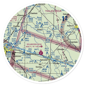 Crowe Airport (GA42) VFR Sectional Sticker (30 mile)