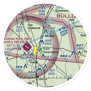 Daniels Airport (GA41) VFR Sectional Sticker (20 mile)