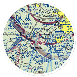 Hodges Airpark (GA39) VFR Sectional Sticker (20 mile)