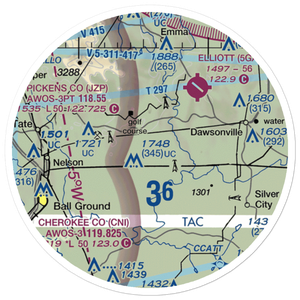 Foothills-Holcomb Airport (GA36) VFR Sectional Sticker (20 mile)