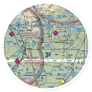 Foothills-Holcomb Airport (GA36) VFR Sectional Sticker (30 mile)