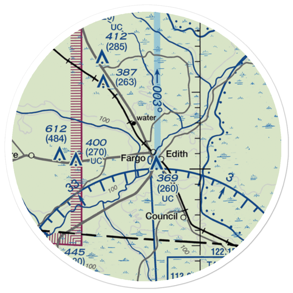 Fargo Airport (GA25) VFR Sectional Sticker (20 mile) 