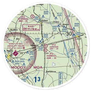 Jordans Airport (GA22) VFR Sectional Sticker (30 mile)