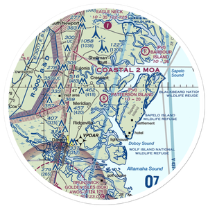 Patterson Island Airport (GA21) VFR Sectional Sticker (30 mile)