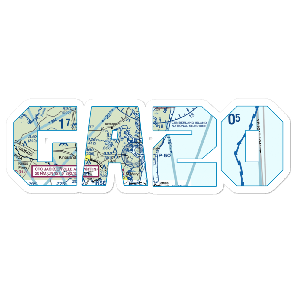 Stafford Airport (GA20) VFR Sectional Sticker 