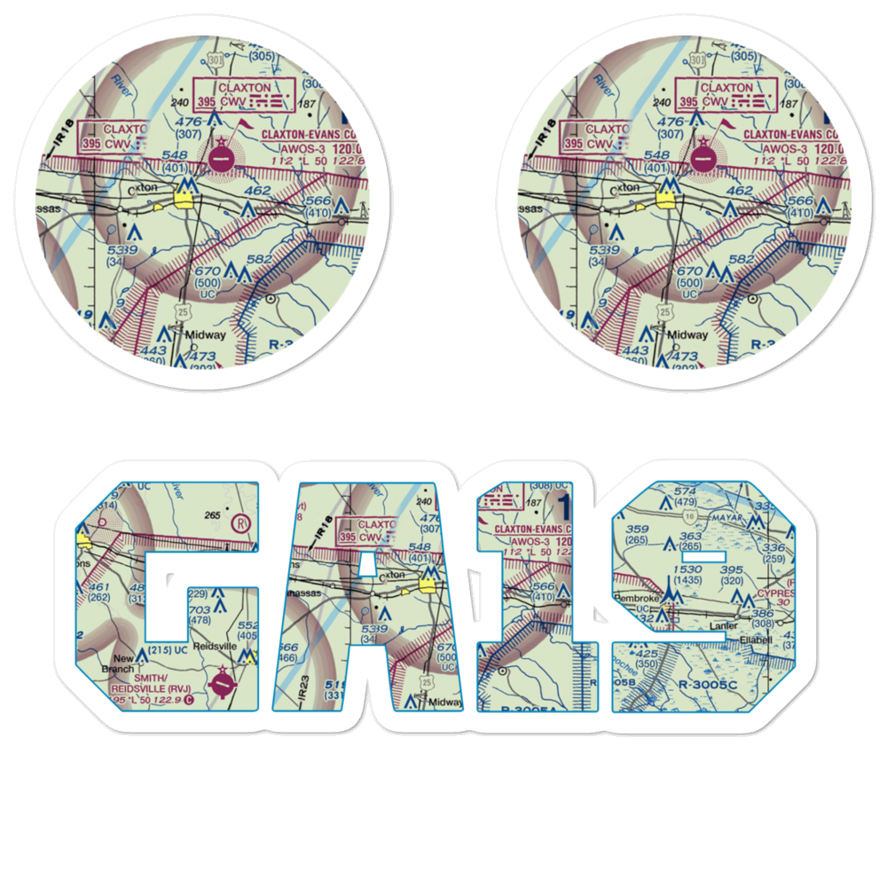 Hearn Airport (GA19) VFR Sectional Sticker Pack 
