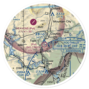Big Creek Flying Ranch Airport (GA18) VFR Sectional Sticker (20 mile)