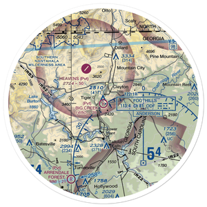 Big Creek Flying Ranch Airport (GA18) VFR Sectional Sticker (30 mile)