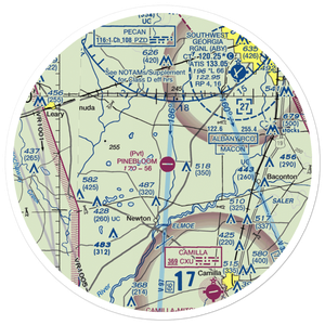 Pinebloom Plantation Airport (GA14) VFR Sectional Sticker (30 mile)
