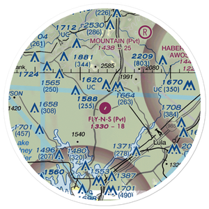 Fly-N-S Ranch Airport (GA09) VFR Sectional Sticker (20 mile)