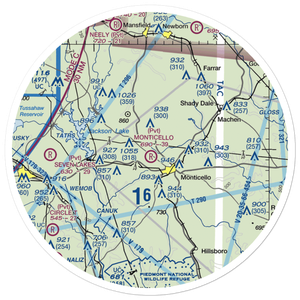Monticello Sky Ranch Airport (GA06) VFR Sectional Sticker (30 mile)