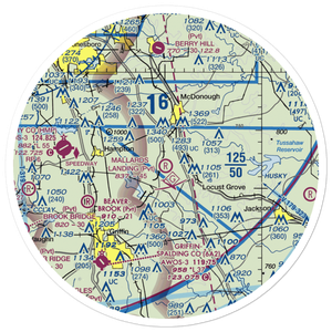 Mallards Landing Airport (GA04) VFR Sectional Sticker (30 mile)