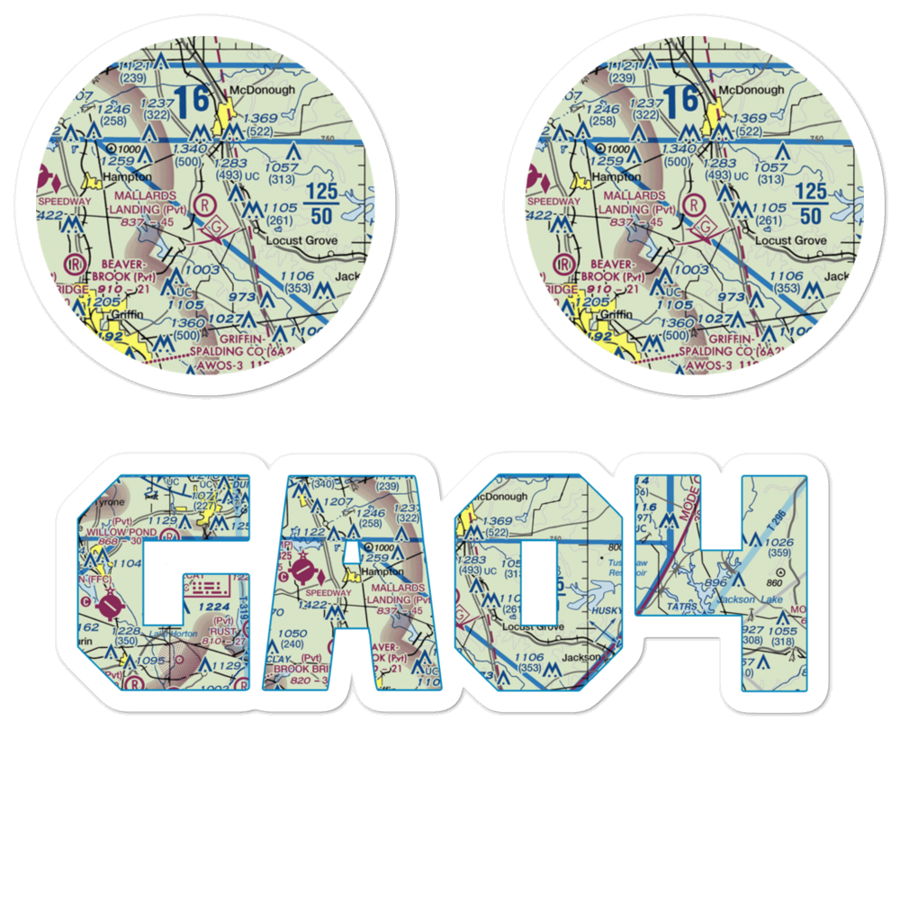 Mallards Landing Airport (GA04) VFR Sectional Sticker Pack 